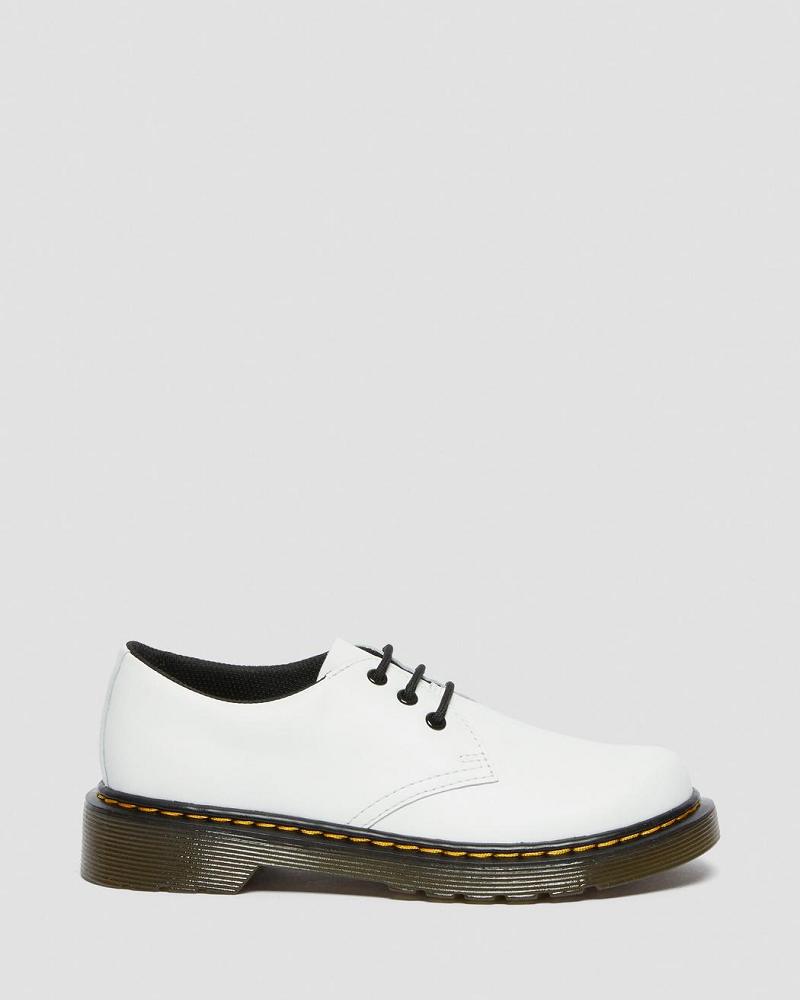 Zapatos Dr Martens Junior 1461 Cuero Encaje Up Niños Blancos | MX 101HAP